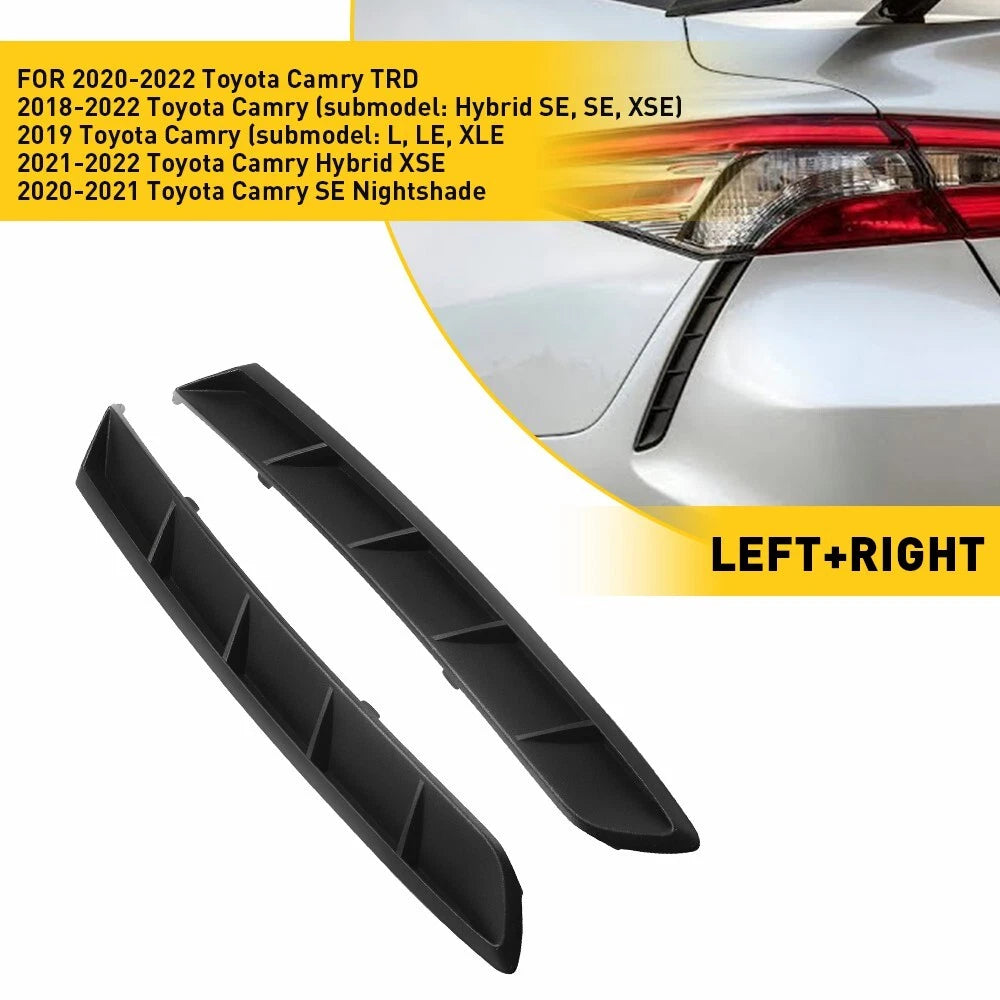 2Pcs Rear Bumper Extension Trim for Toyota Camry (2018–2022)