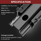 Dual Lock Racing Seat Base Slider Rail Bracket for Universal Fit