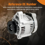 30A Alternator for Case 1825B/460 (1994–2007) Kubota V1505 V1505-B Diesel 12V