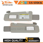 Set of 2 Gray Sun Visors for 2008-2013 Toyota Highlander with Sunroof
