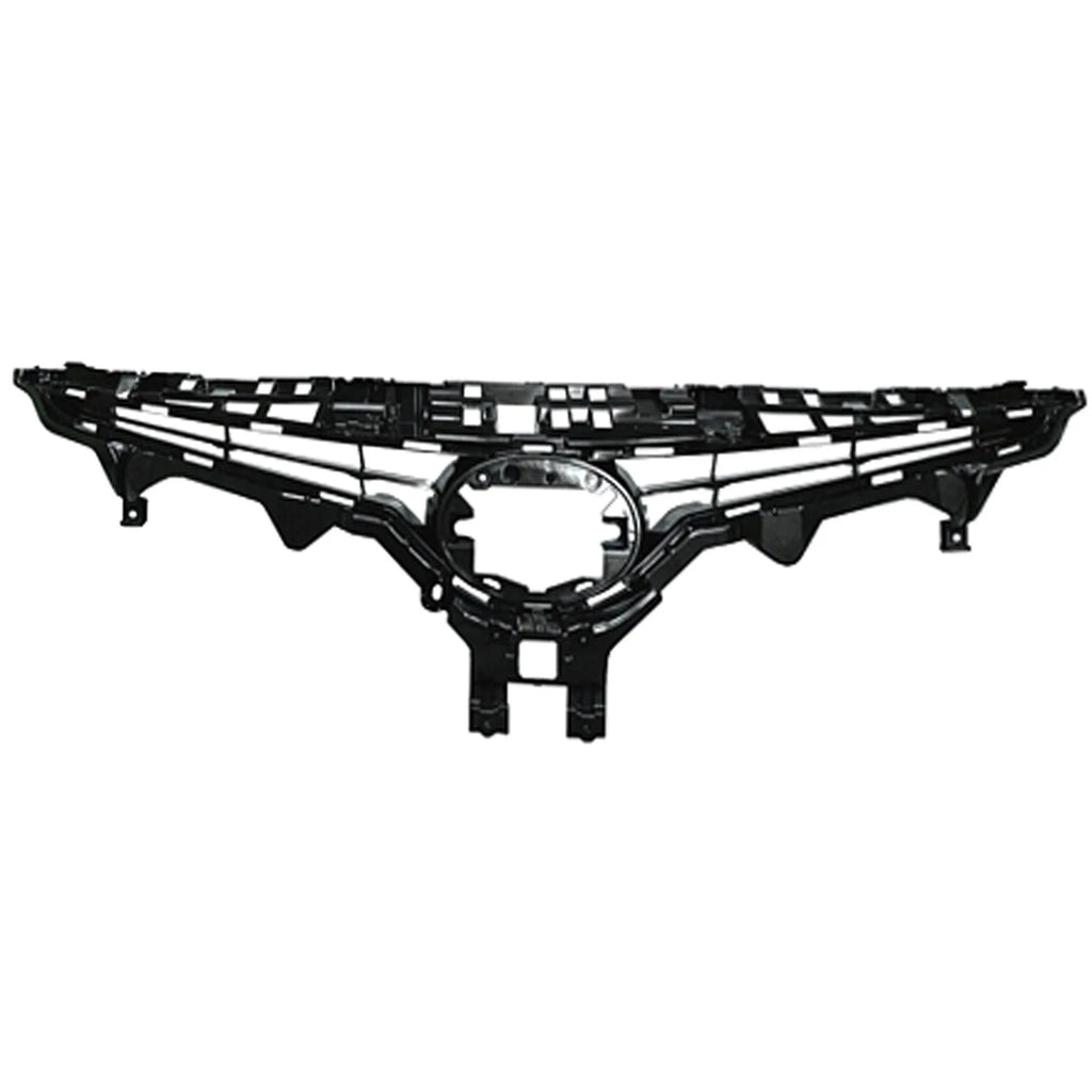 Replacement Plastic Front Upper Grille w Emblem Hole for Toyota Hilux (2005–2015)