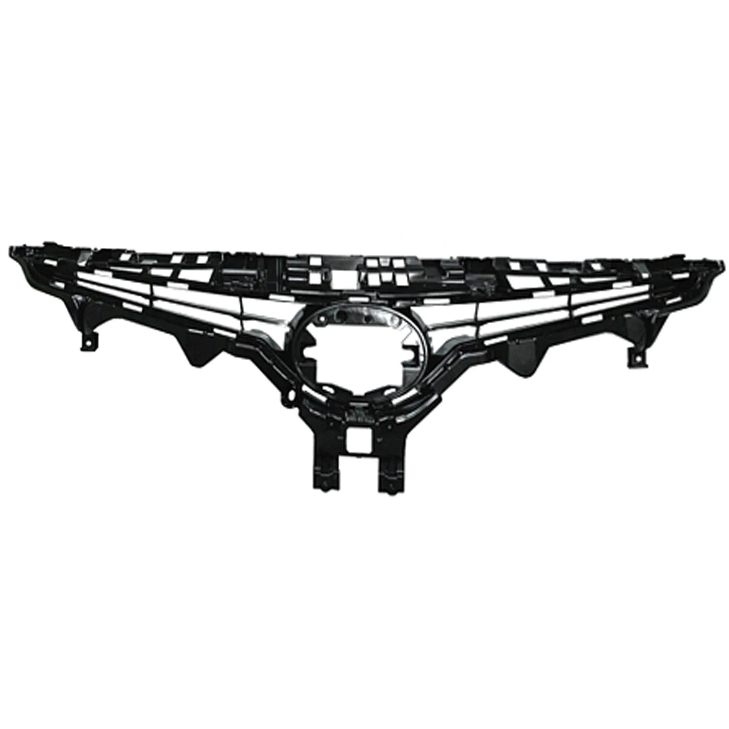 Replacement Plastic Front Upper Grille w Emblem Hole for Toyota Hilux (2005–2015)