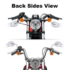 Chrome Rear View Mirrors for Harley Dyna Softail Sportster