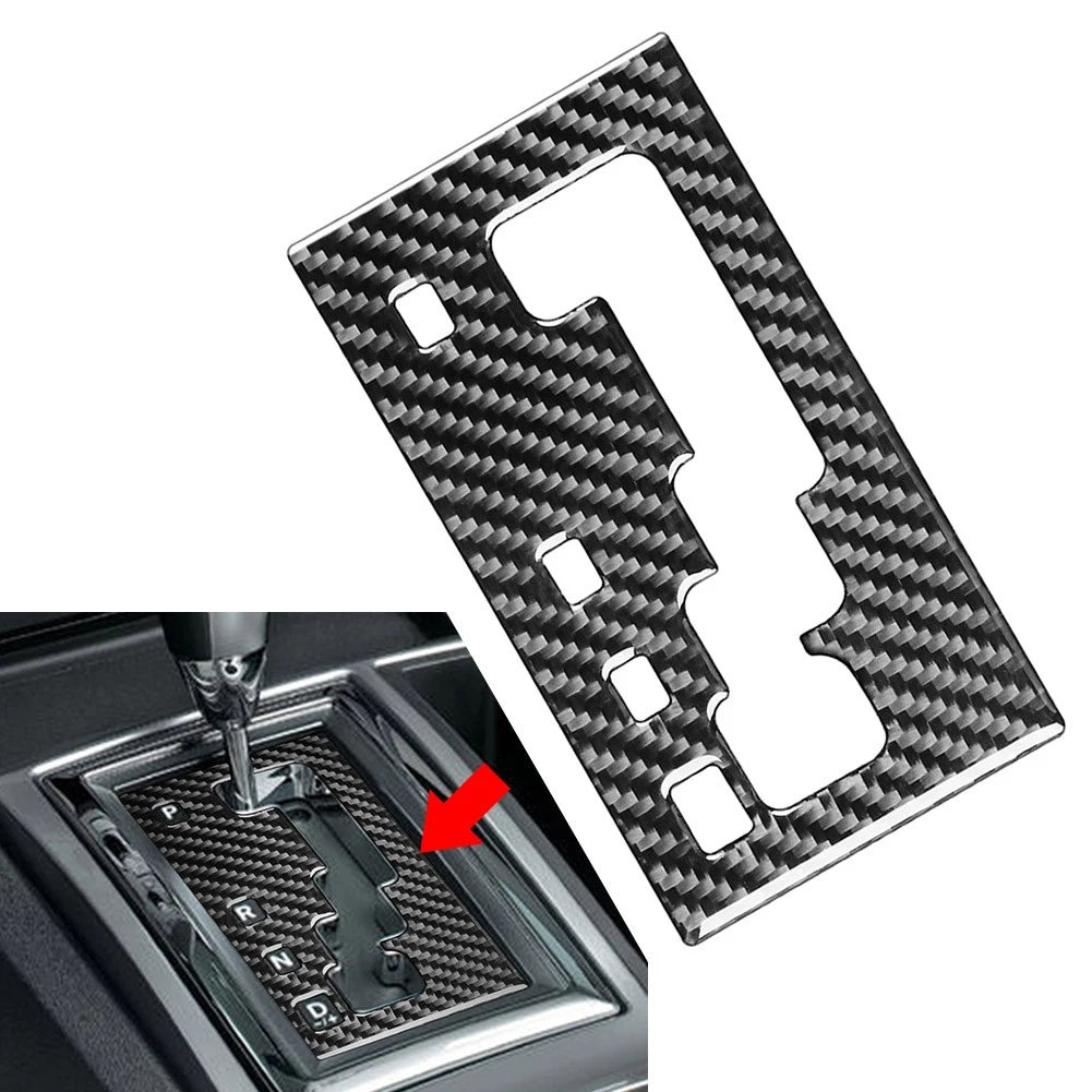 Interior Gear Shift Panel Cover Trim for Chrysler 300 300C (2005–2007) Carbon Black