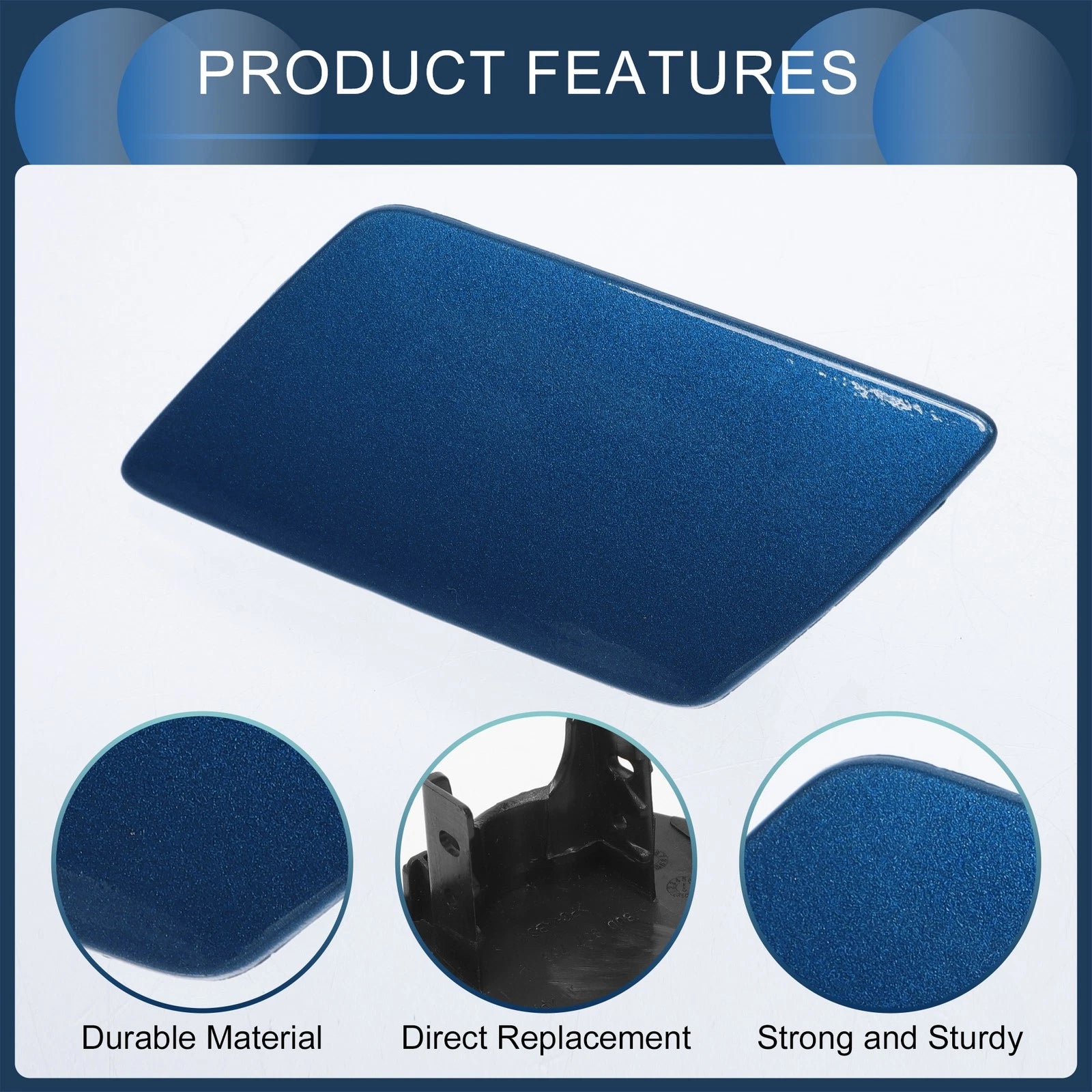 Front Left Washer Nozzle Cover Cap for Audi Q5 S-Line (2018–2020) Blue