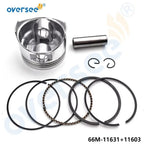 Piston Set STD with Rings for Yamaha 9.9HP 15HP 4-Stroke (1996)
