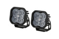 LED Pod Lights Pair for Diode Dynamics SS3 SAE DOT Flood White Amber (2019–2025)