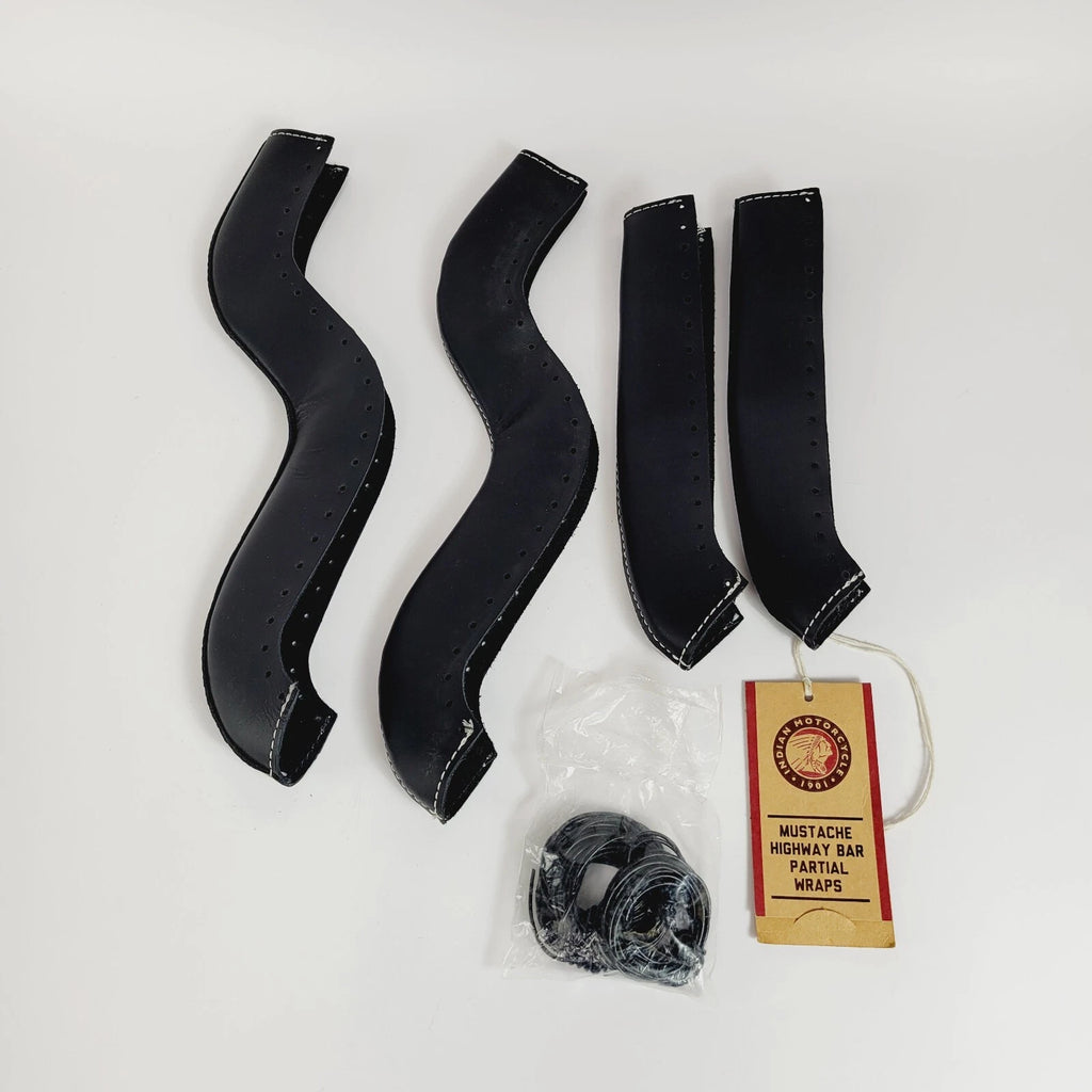 Leather Mustache Highway Bar Wraps for Indian Chief Chieftain (2014–2023)