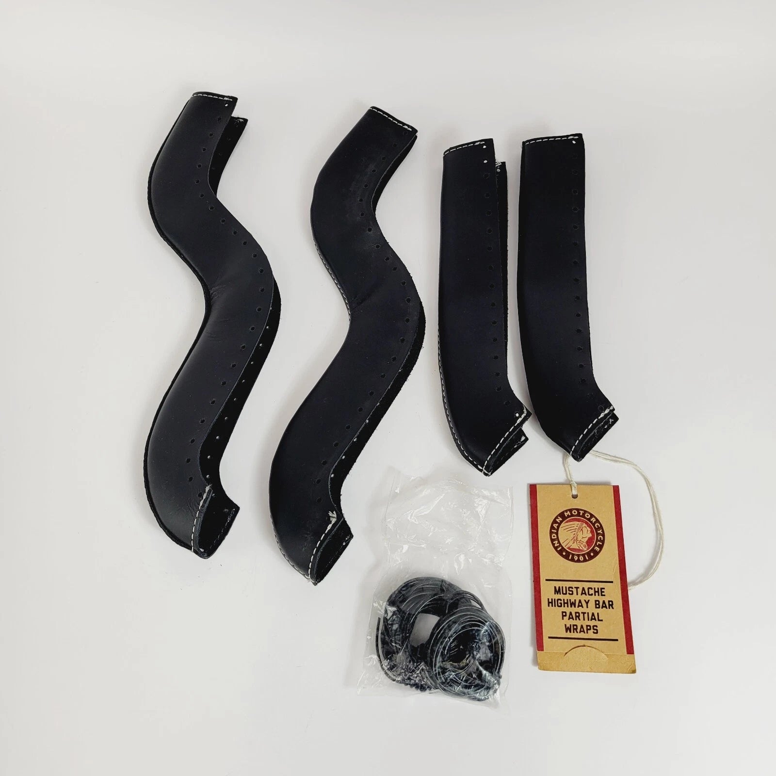 Leather Mustache Highway Bar Wraps for Indian Chief Chieftain (2014–2023)