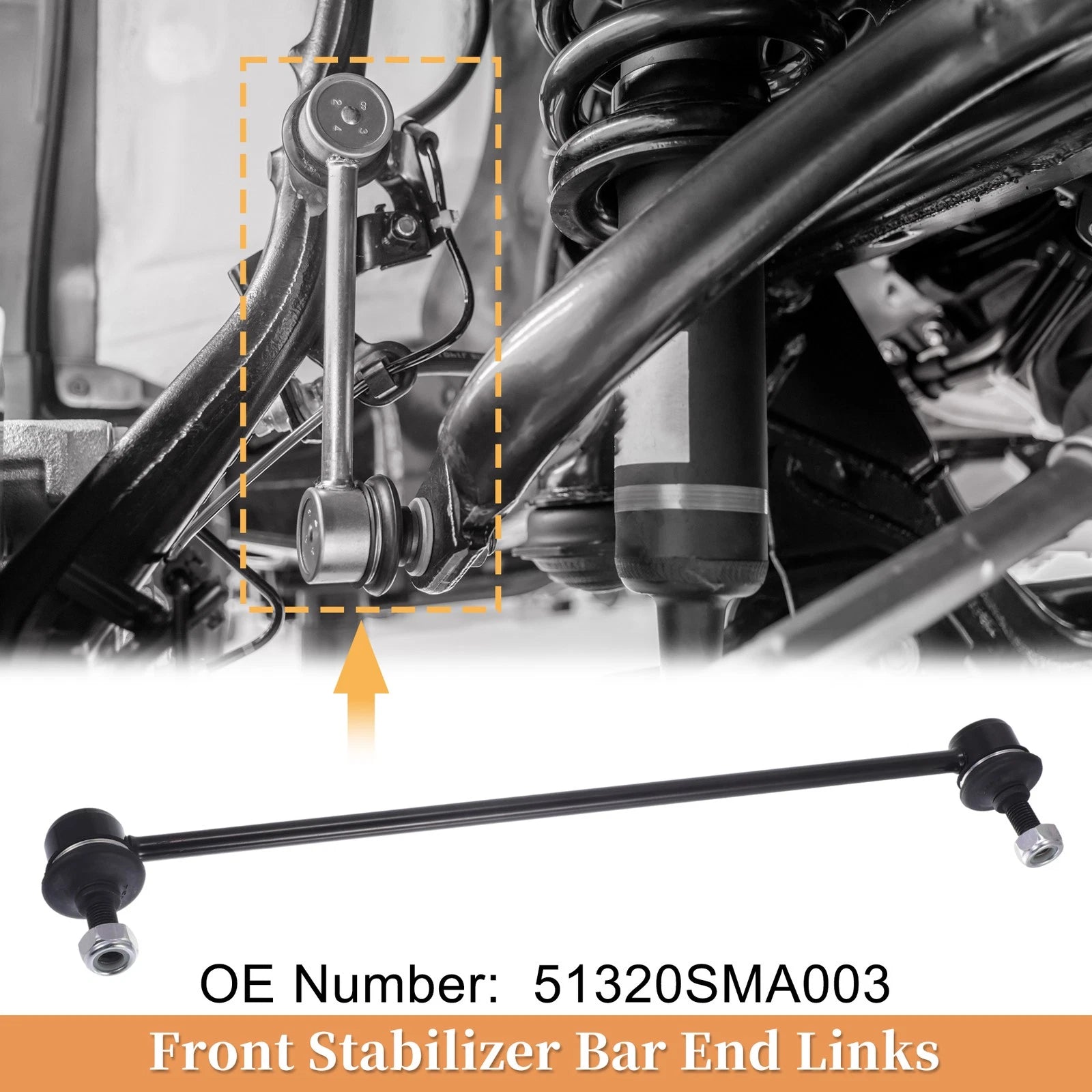2pcs Front Sway Bar Links for Honda Stream (No. 51320SMA003)