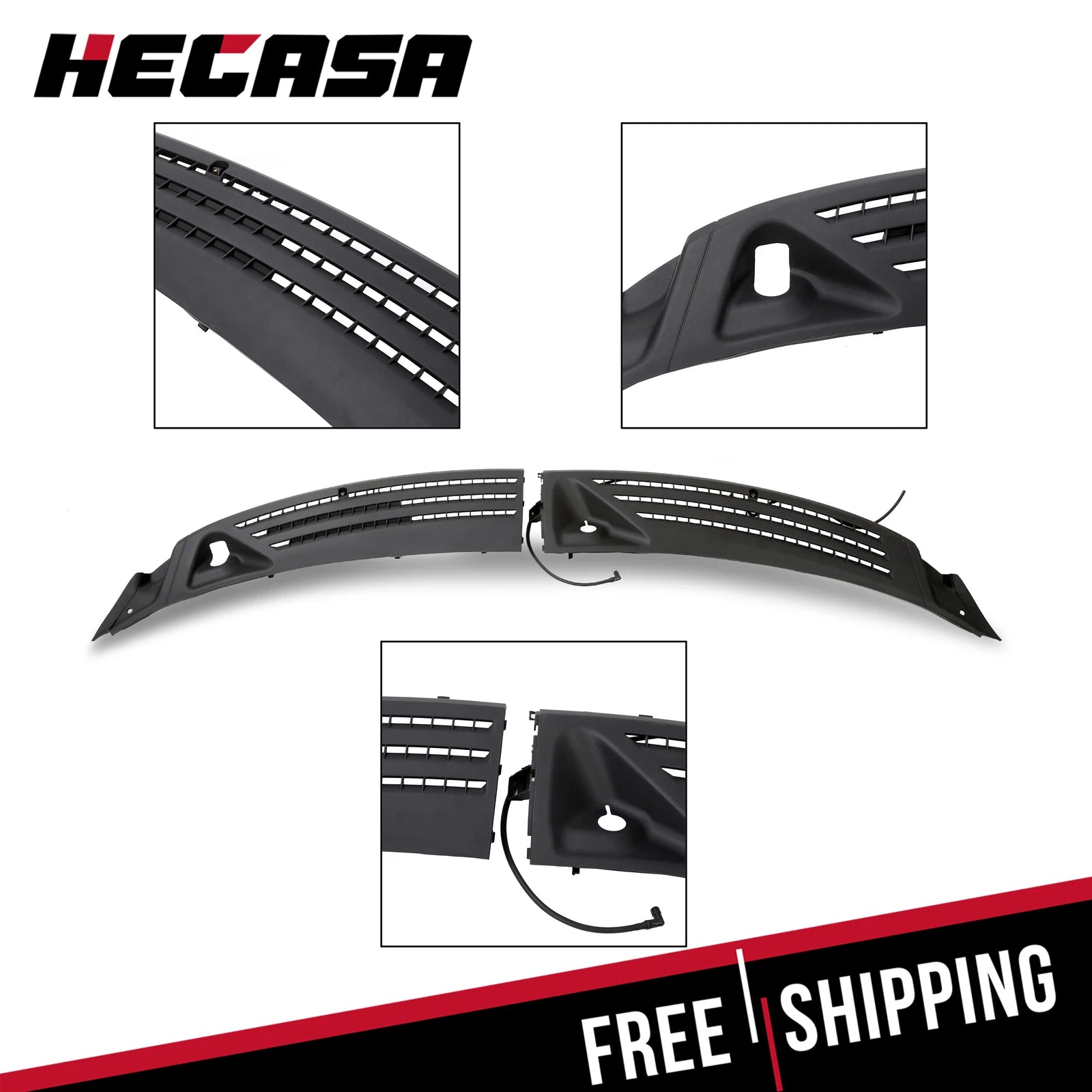 Outer Windshield Wiper Cowl Cover Panels for Lincoln Mark LT (2006-2008)