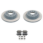 Set of 2 DuraGo Rear Rotors & Akebono ProACT Ceramic Pads for Equinox Malibu (2010–2017)