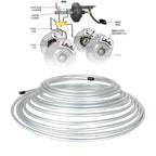 1PC 25 Ft Zinc-Coated Steel Brake Line Tubing Kit for Vehicles