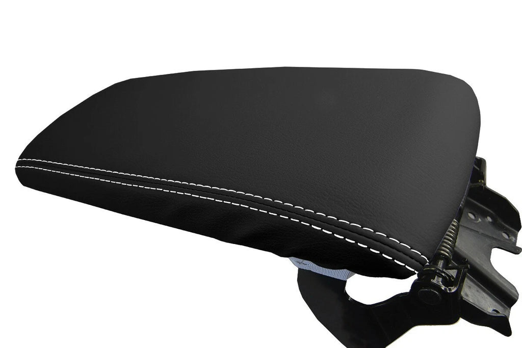 Leather Console Lid Armrest Cover for Lexus ES350 (2013–2018) White Stitch