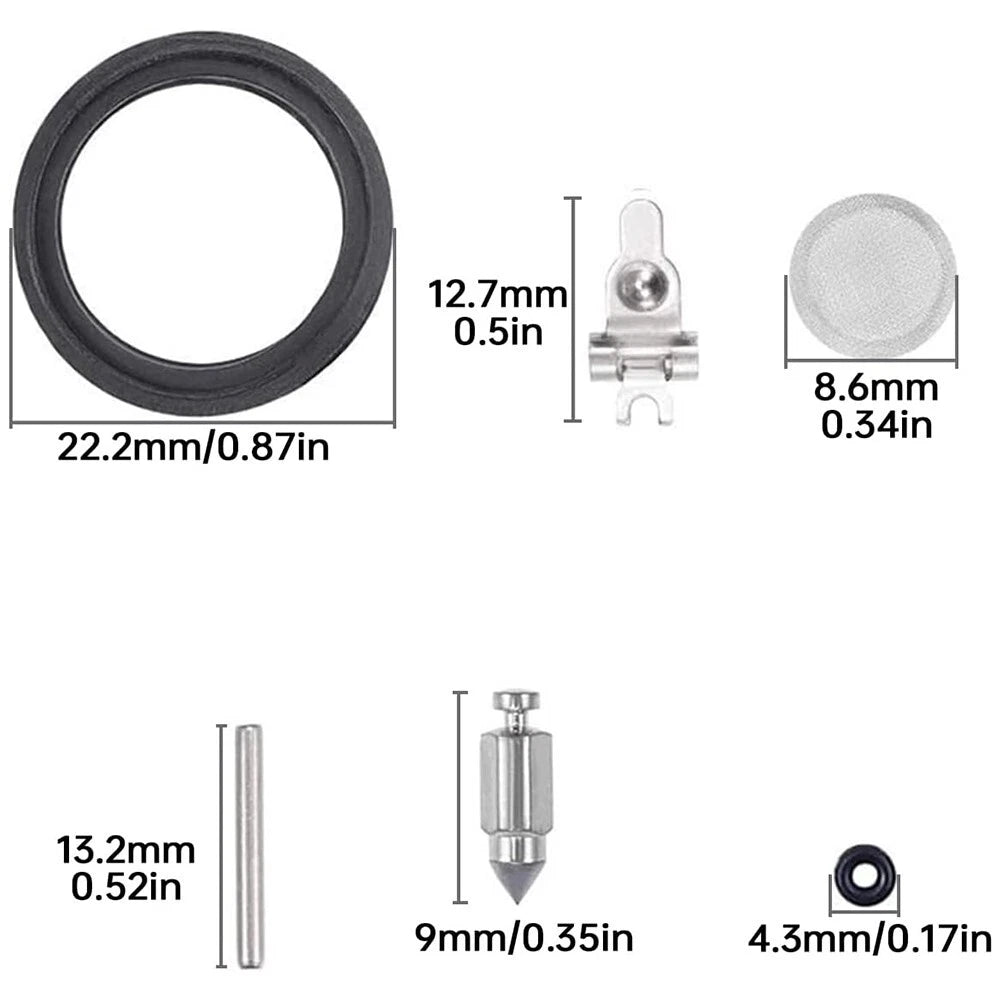 Carburetor Repair Kit for Brush Cutters (12 Pieces)