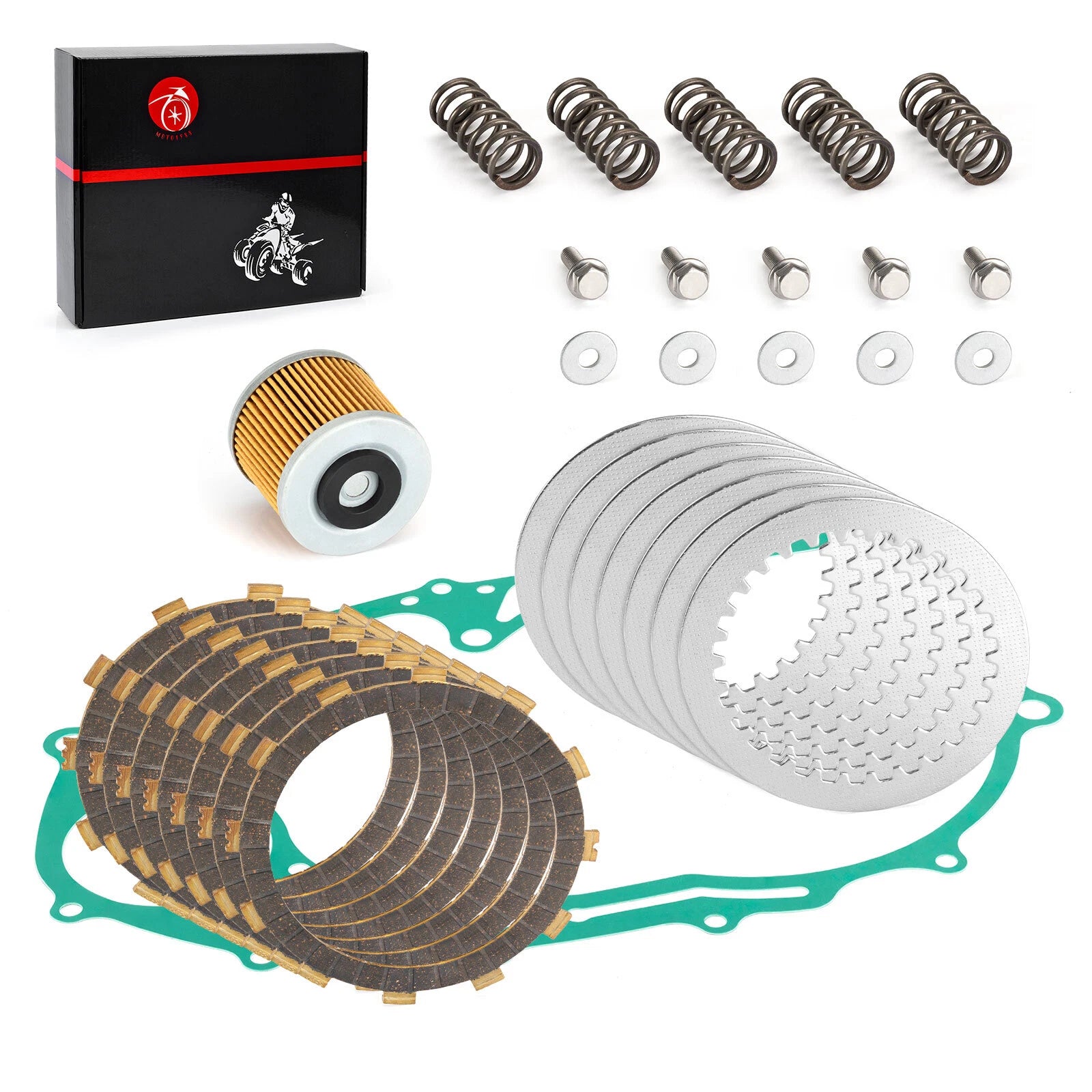 Clutch Friction Plates Gasket Kit for Yamaha XVS650 V-Star 650 (1998–2016)