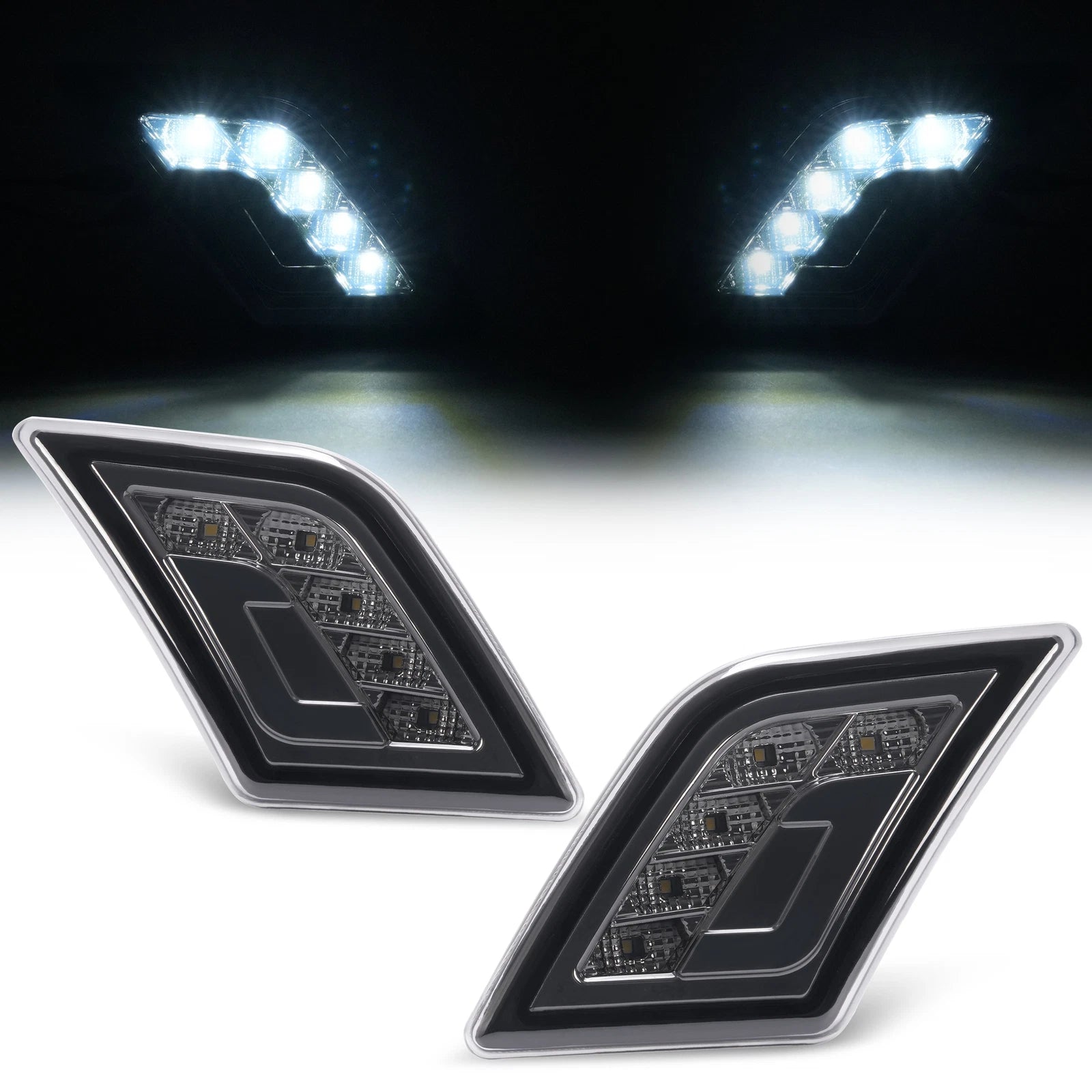 LED Smoke Side Marker Corner Lights for Mercedes-Benz C300/C350/C63 AMG (2008–2011)