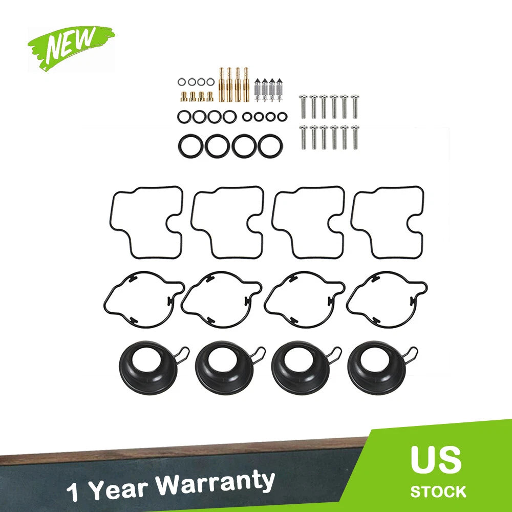 Set of 4 Carburetor Repair Kit Diaphragm Gasket for Honda CBR600F4 (1999–2000)