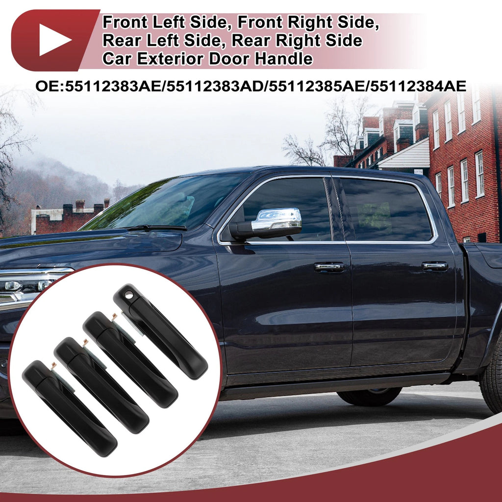 Front Rear Door Handle No. 55112383AE for Dodge Ram 1500 (2019–2023) Black