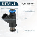 Set of 8 Fuel Injectors No. 12613411 for Chevrolet Silverado 1500 (2010–2013)