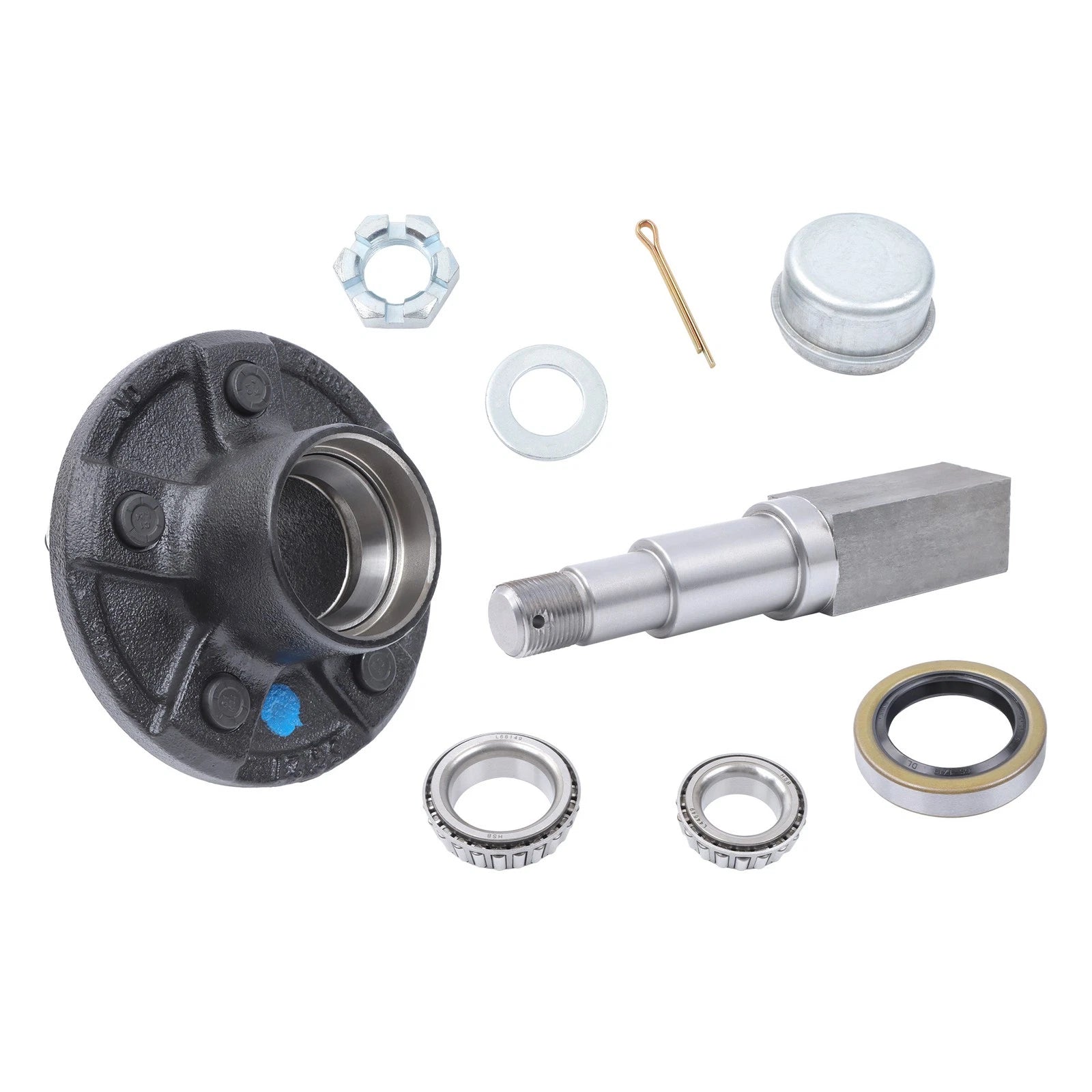 Set of 4 Wheel Hub Kit for 5 on 4.5" (8.25” Square Spindle)
