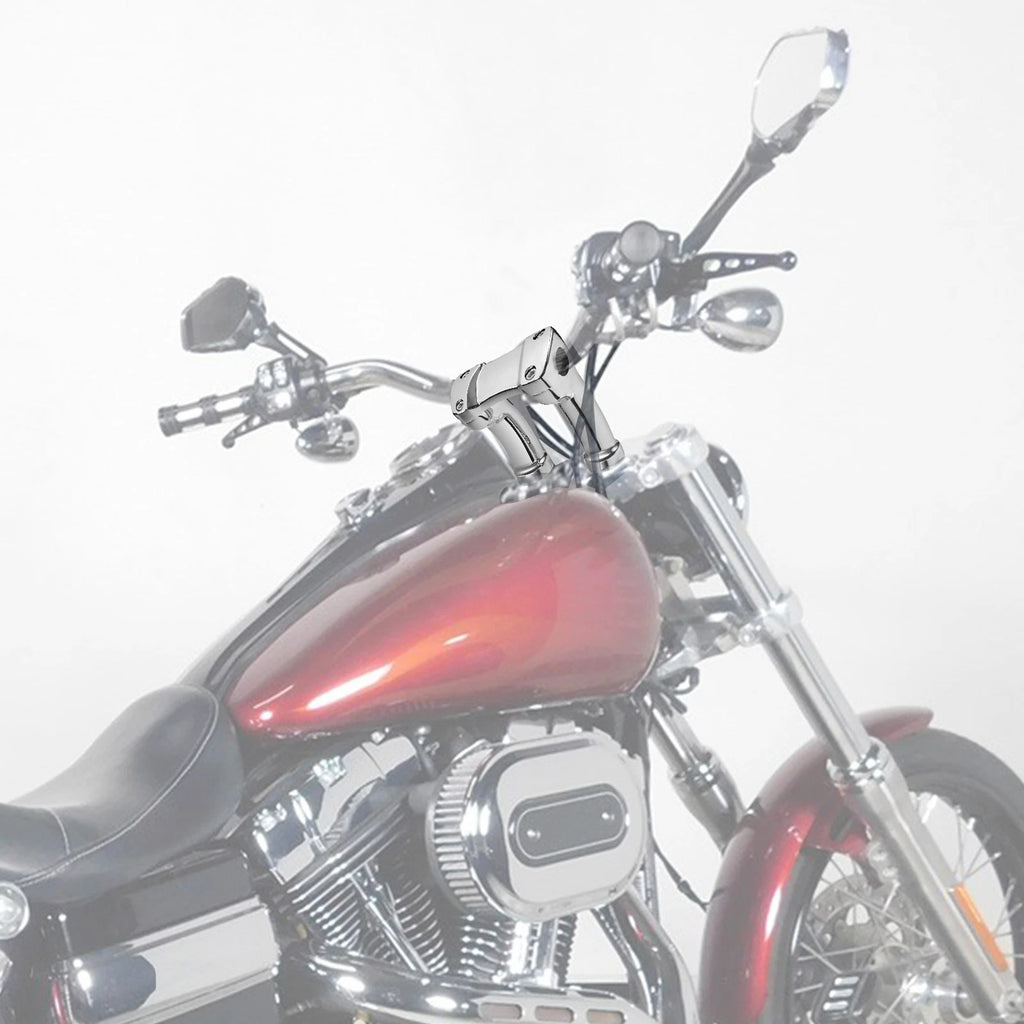 4" Handlebar Riser for Harley Dyna Softail Super Wide Glide Chrome