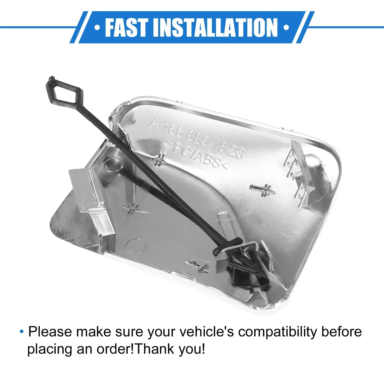 Front Bumper Tow Hook Eye Hole Cover for Mercedes-Benz ML (2012-2015)