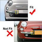 1 Pair Silver Front Bumper Molding Trim for Fiat 500 (2007–2015)