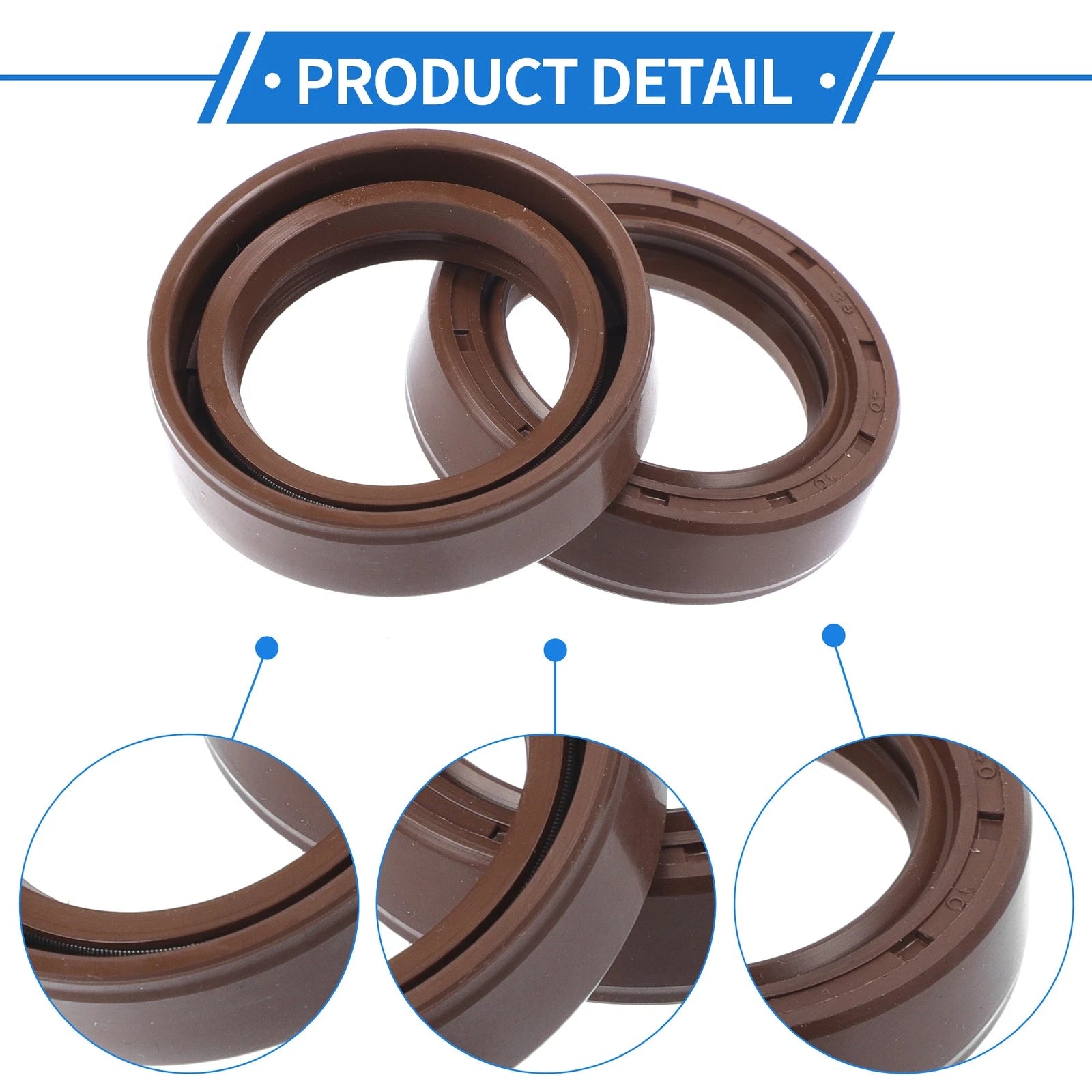 2X Oil Seal Rotary Shaft Seal FKM Rubber 28x40x10mm for Various Models