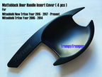 Matte Black Door Handle Insert Bowl Trim for Mitsubishi Triton L200 (2006-2017)