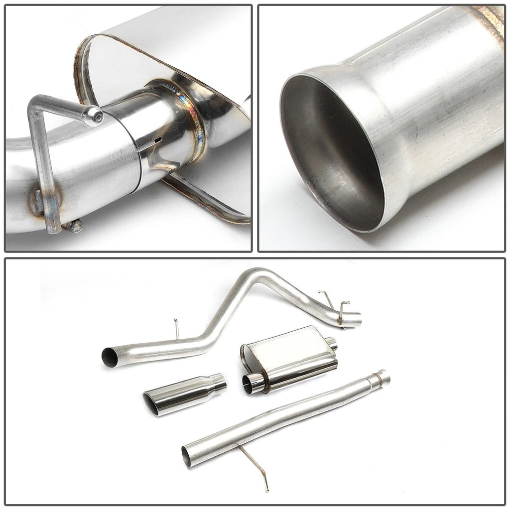 4" Round Muffler Tip Catback Exhaust Piping System for Silverado (2009–2013)