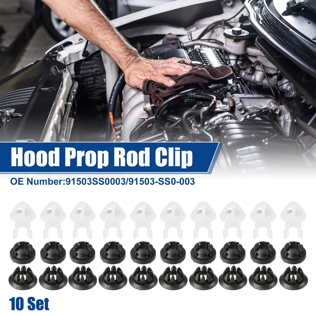 Set of 10 Hood Prop Rod Holder Clips for Honda Prelude (1992–2001) No. 91503SS0003