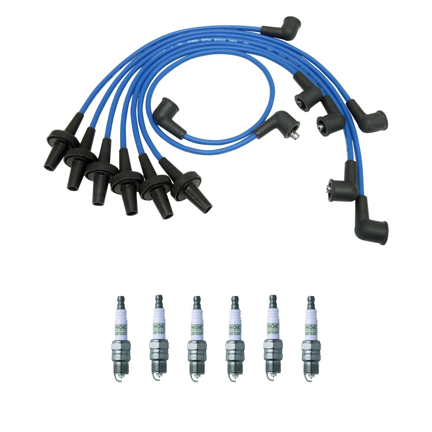 NGK Wire Set & 6 G-Power Platinum Spark Plugs for Charger Duster (2007–2010)
