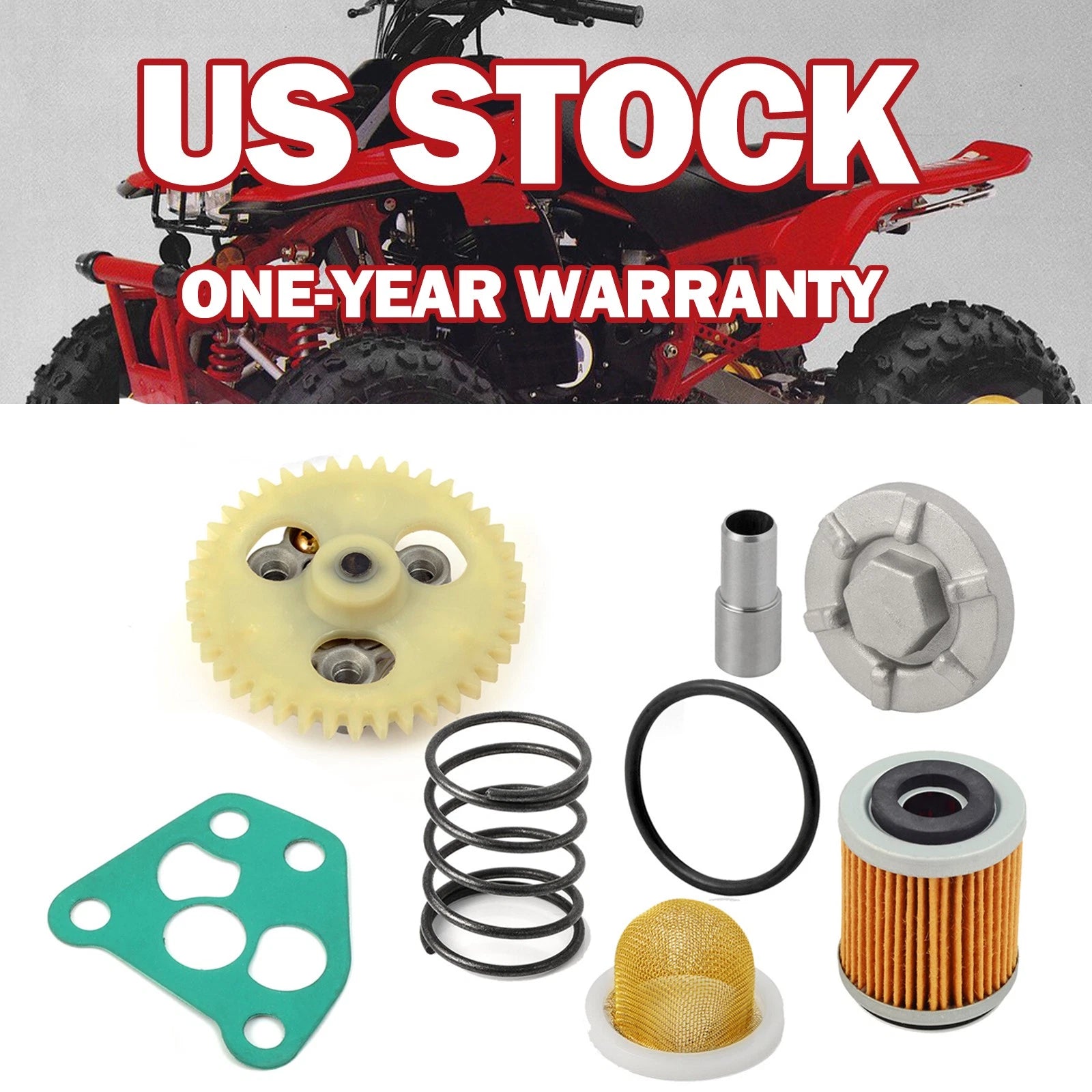 Oil Pump Gear Gasket & Oil Drain Plug Filter Strainer for Yamaha Raptor 350 (2004–2013)