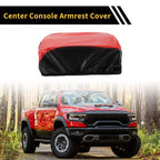 Center Console Lid Armrest Cover for Ford F-150 (2015–2020) Carbon Fiber Red