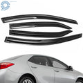 Set of 4 Wavy Window Vent Visors for Toyota Corolla (2014–2019)