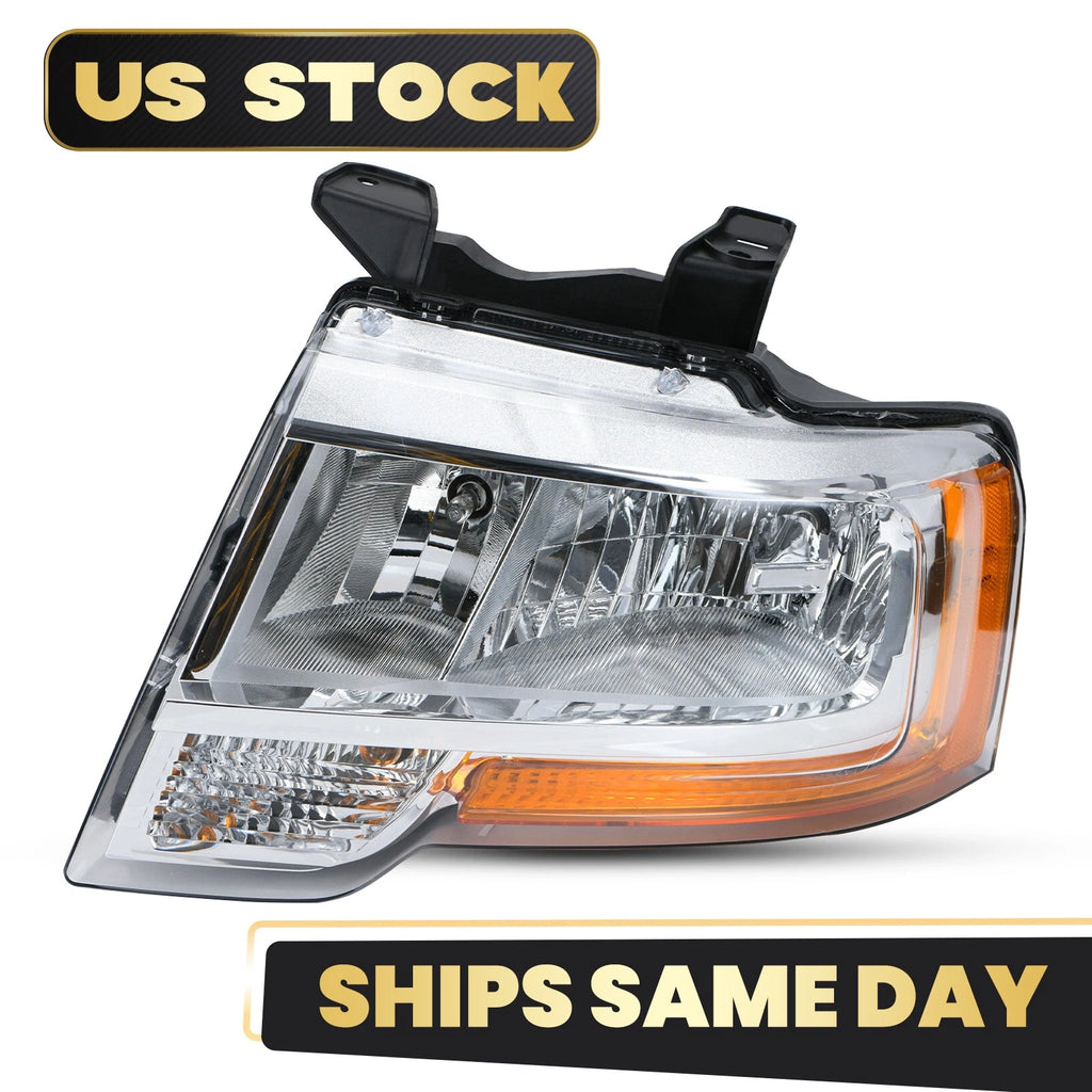 Reflector Halogen Headlight for Ford Expedition (2015–2017) w/Bulbs, Left
