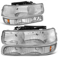 Chrome Crystal Headlight & LED Brake/Tail Light for Silverado (1999–2002)