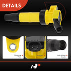 Set of 4 Yellow Ignition Coils for Hyundai Sonata (2008–2014) Kia Optima Sorento