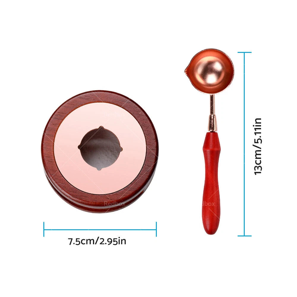 Sealing Wax Furnace Kit with Melting Spoon and Stamp Tool