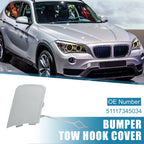 Front Bumper Tow Hook Cover for BMW X1 E84 (2012–2015) 51117345034 Silver Tone