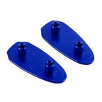 Blue mirror delete blanking block off plates for BMW S 1000 RR (2020–2023)