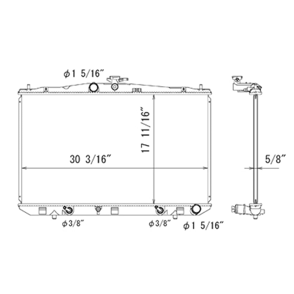 Replacement Radiator with Air Conditioning for Ford Ranger PX (2011–2018)