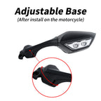 Rear View Mirrors with LED Turn Signal for Kawasaki Ninja ZX10R (2016–2023)
