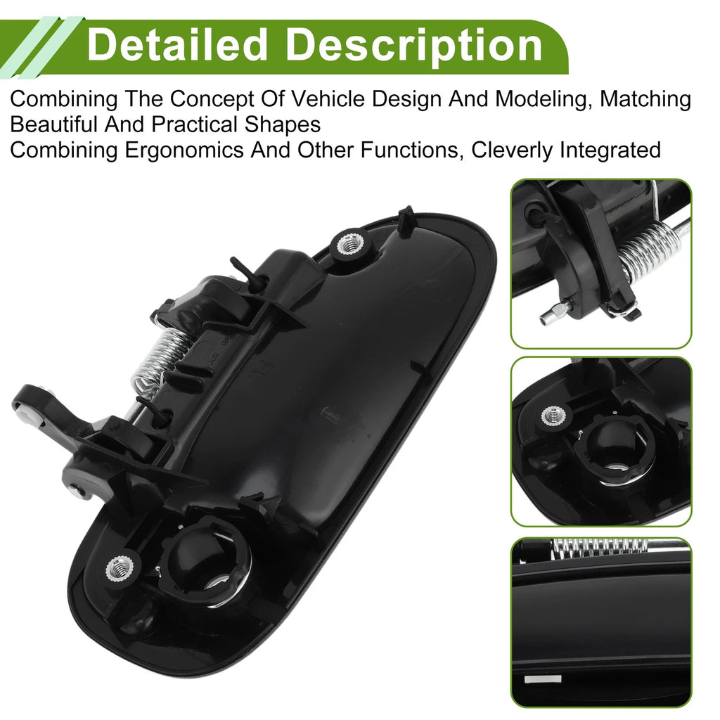 Exterior Door Handle for Honda Civic (1996–2000) Front Left Black Plastic