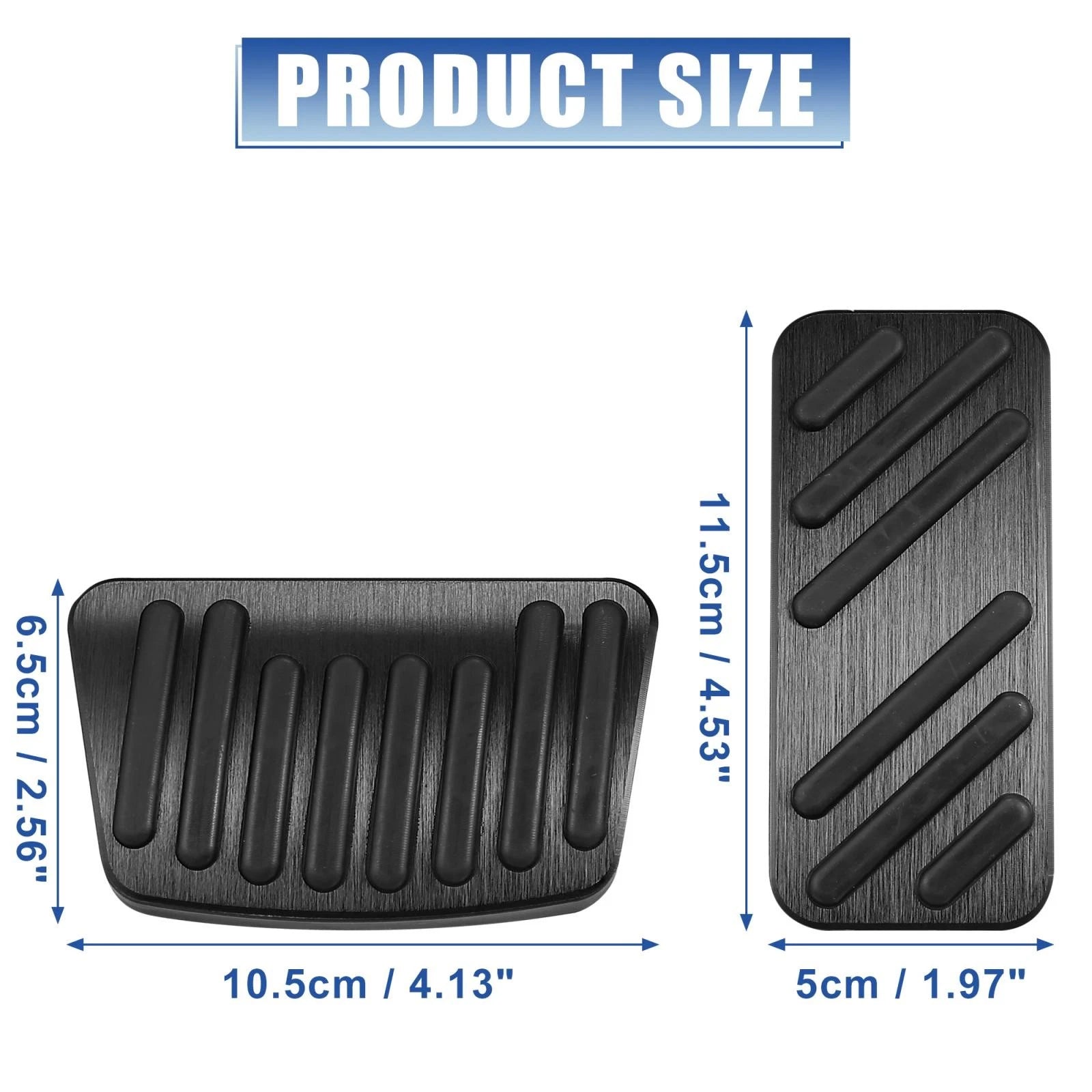 Set of 2 Aluminium Alloy Gas Brake Pedal Pad Covers for Hyundai Elantra (2021–2022)