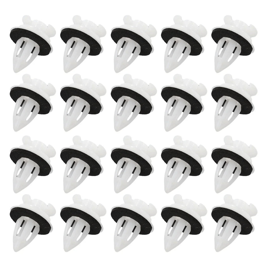 Car Clips / 20Pcs / White Panel Retainer Trim With Washers