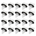 Car Clips / 20Pcs / White Panel Retainer Trim With Washers