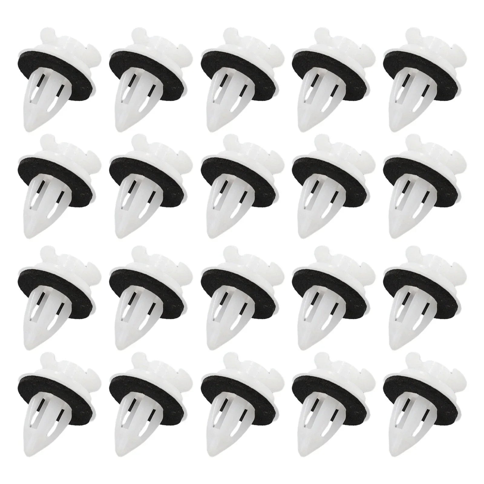 Car Clips / 20Pcs / White Panel Retainer Trim With Washers