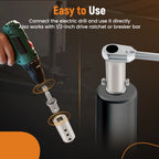 Electric Drill Adapter for 1 Inch Trailer Jack Drive Shaft